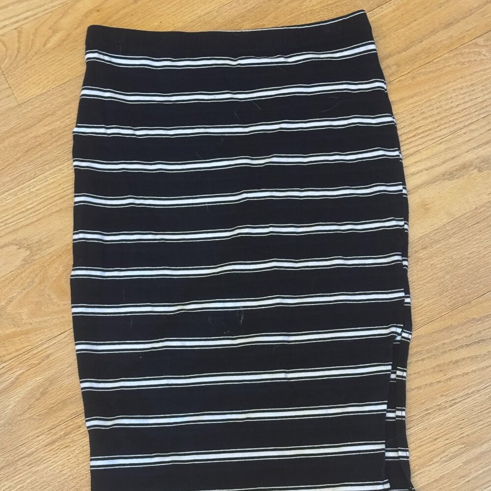 Decree Black & White Striped Bodycon Skirt Women’s Size M